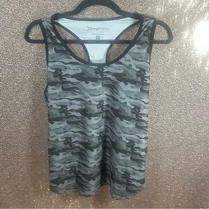 OTF Orangetheory Camo Stretch Tank Top Racer Back Strappy Splat Logo